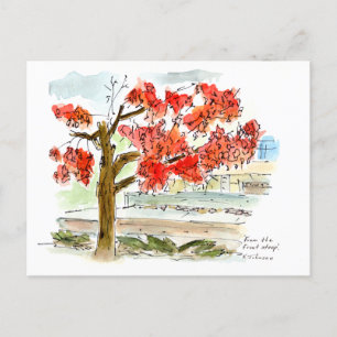 From the Front Stoop Watercolor Postcard