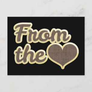 From the Heart Black Love Postcard