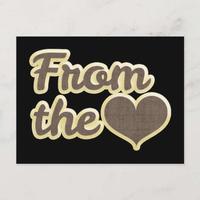 From the Heart Black Love Postcard (Front)