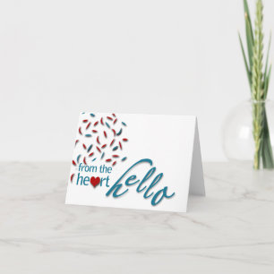 From the heart hello card