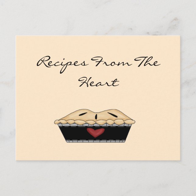 From The Heart Pie Recipe Card (Front)