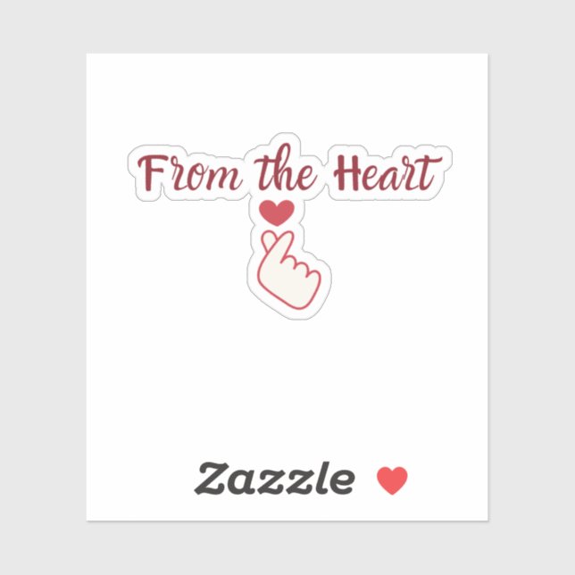 From the Heart Sticker | Handmade Packaging Label (Sheet)