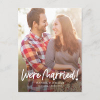 From The Heart Wedding Announcement Postcard