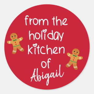 From the Holiday Kitchen... Gingerbread Christmas  Classic Round Sticker
