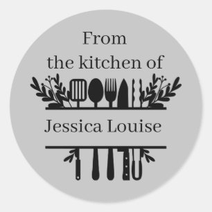 From the kitchen of add name Classic Round Sticker