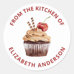 From the Kitchen of Cakes Sweets Cupcake Bakery Classic Round Sticker