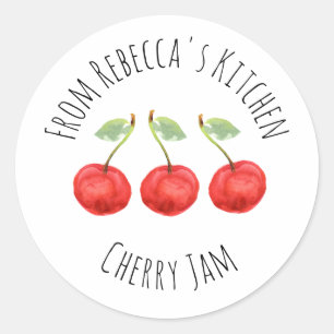 From The Kitchen Of Cherry Jam   Classic Round  Sticker