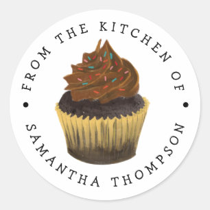 From the Kitchen Of   Chocolate Cupcake Classic Round Sticker