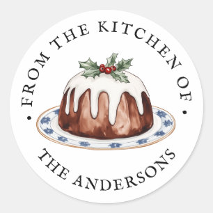 From The Kitchen Of   Christmas Pudding Classic Round Sticker