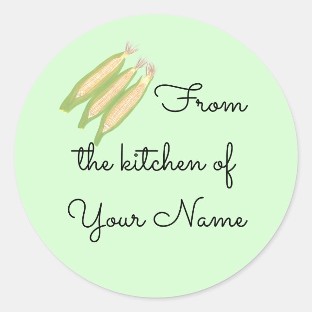 From the kitchen of, Corn on the Cob Stickers (Front)