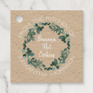 From The Kitchen Of Eucalyptus Wreath Treats Favour Tags