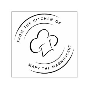 From the Kitchen of - Fluffy Round Chef Hat Self-inking Stamp