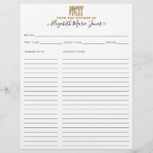 From the Kitchen of Gold Glitter Utensils Recipe