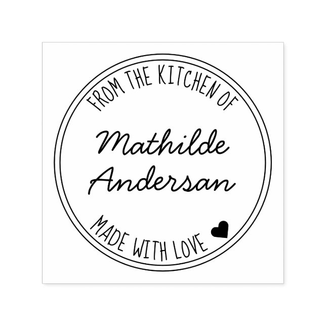 From the Kitchen of Made with Love by Script Name  Self-inking Stamp (Design)