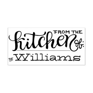 From the kitchen of - Personalised Rubber Stamp