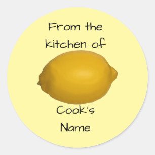 From the Kitchen of, personalized lemon stickers