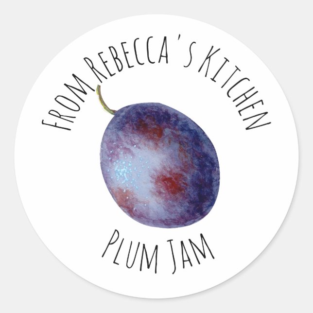 From The Kitchen Of Plum Jam   Classic Round Sticker (Front)