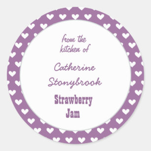 From the Kitchen of Purple HEARTS Canning Label V7