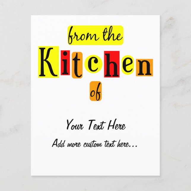 From the Kitchen of Retro Custom Canning Flyer (Front)