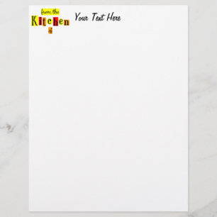 From the Kitchen of Retro Custom Letterhead