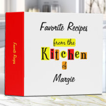 From the Kitchen of Retro Custom Recipe Binder
