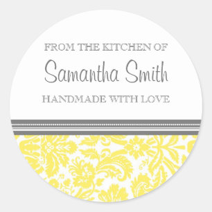 From the Kitchen of Sticker Lemon Damask