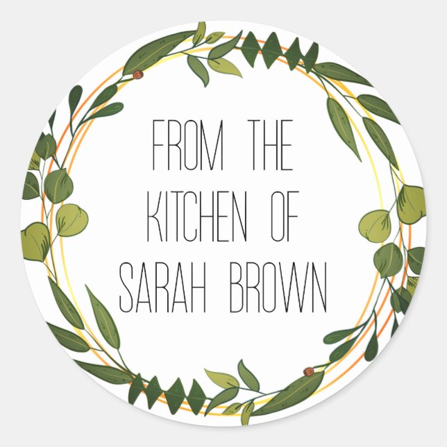From the kitchen of stickers (Front)