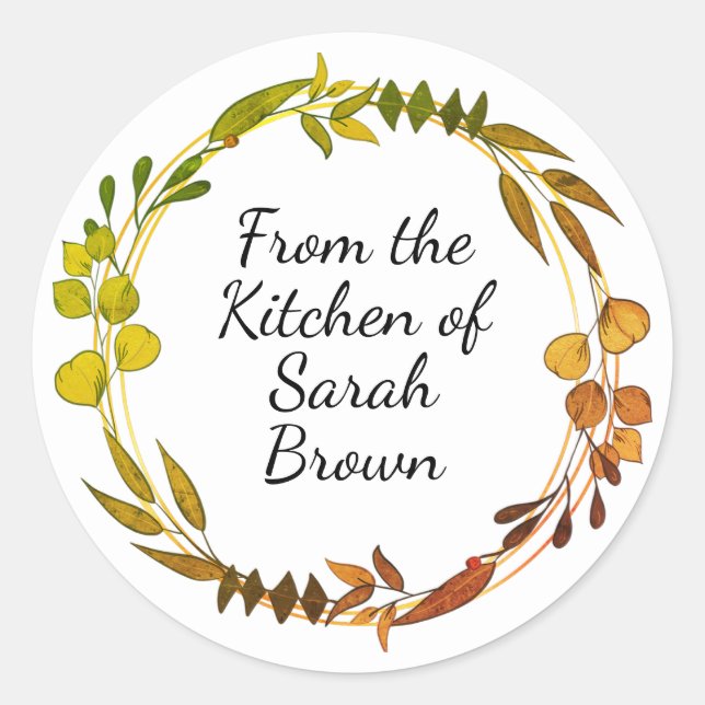 From the kitchen of stickers (Front)