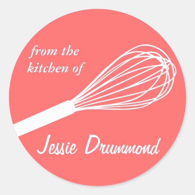 "From the kitchen of" stickers (Front)