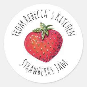 From The Kitchen Of Strawberry Jam Classic Round Sticker