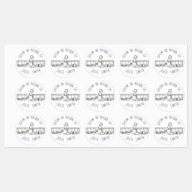 “From The Kitchen of” Vintage Cookbook Drawing (Sheet)