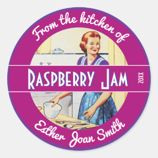 From the Kitchen Of Vintage Kitchen Scene Food Classic Round Sticker