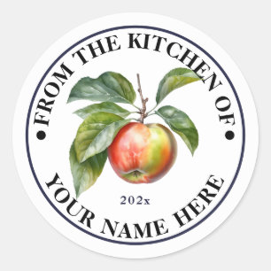 From the Kitchen of Your Name Round Stickers