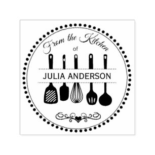 From the Kitchen Utensils Personalised Self-inking Stamp