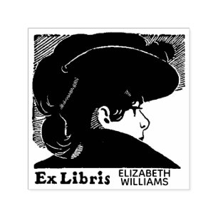 From The Library Ex Libris Book Bilbliophile Self-inking Stamp