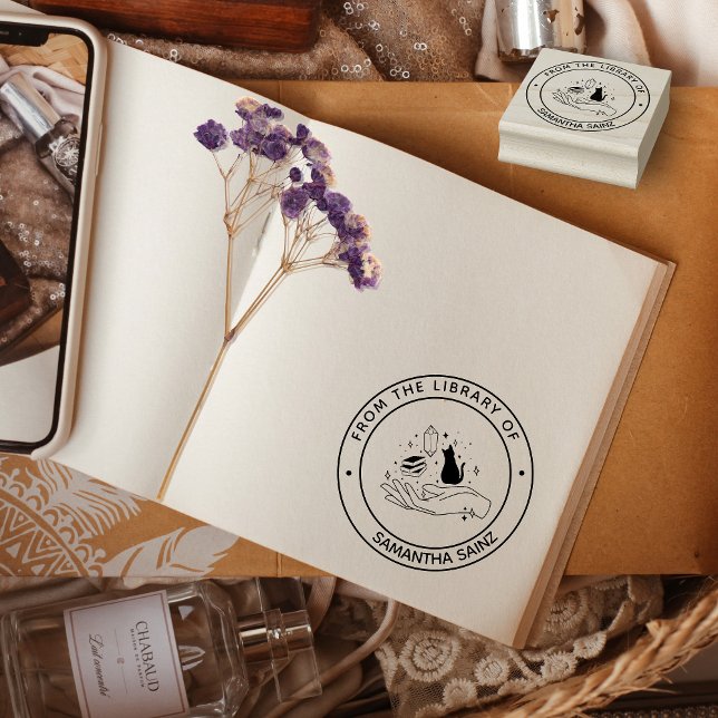 From the Library of Book Stamp Cat Witch Crystals (Creator Uploaded)