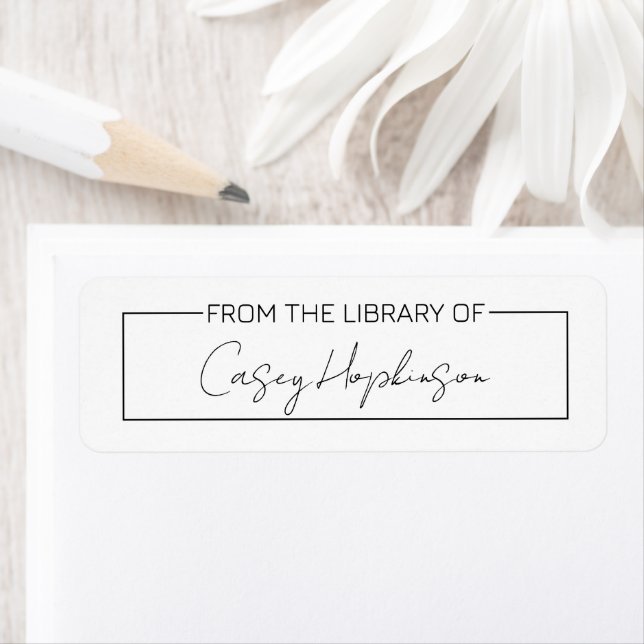 From the Library of Book sticker Personalised mod (Insitu)
