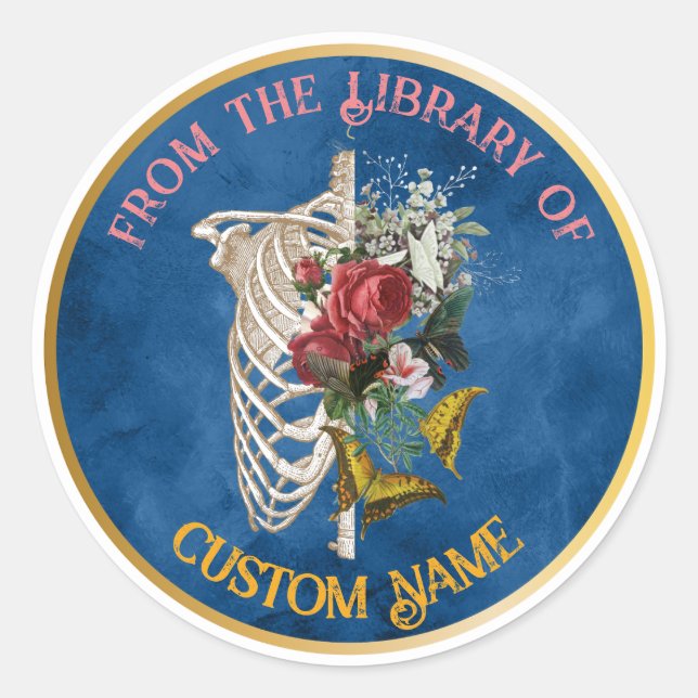 From The Library of Custom Name Stickers (Front)