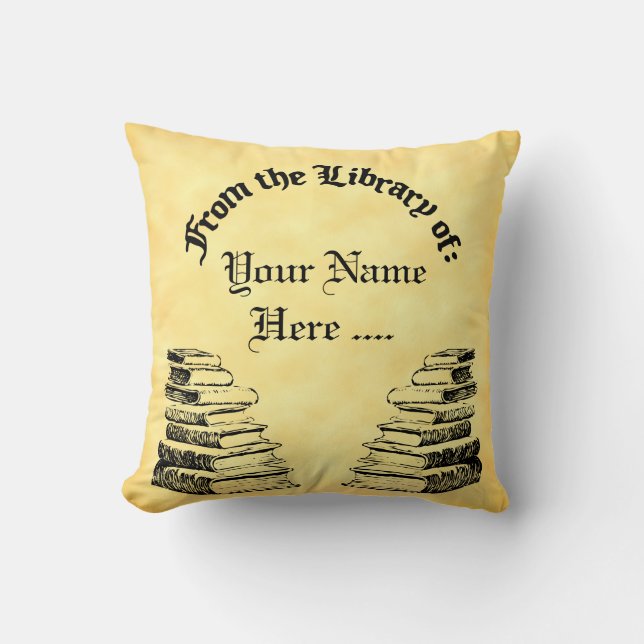 From the Library of Custom Reading Pillow (Front)