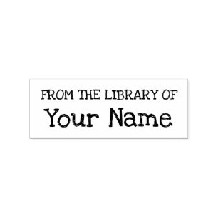 From the Library Of Kids Name Rubber Stamp