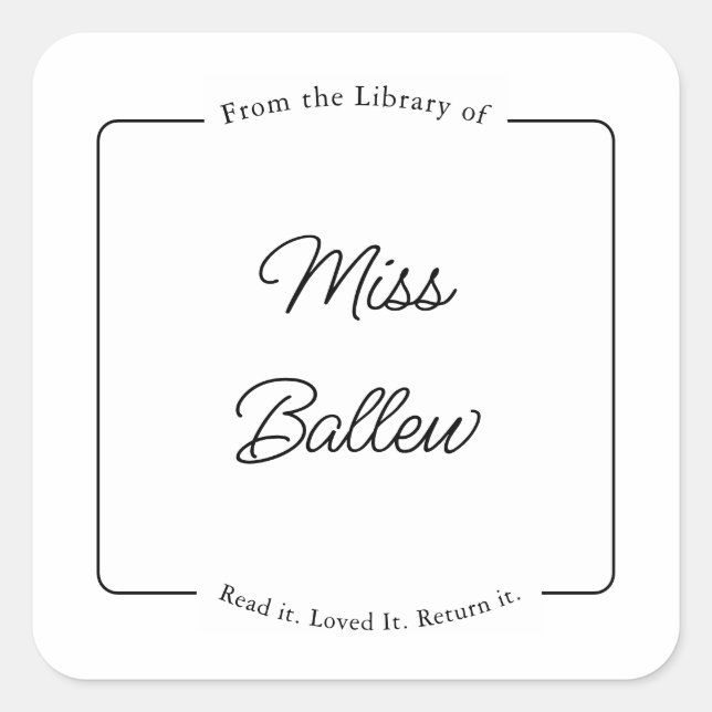 From the Library of Labels, Library Stickers (Front)