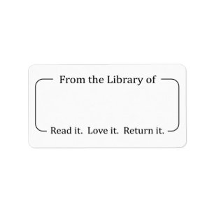 From the Library of Labels, Teacher Gift Label