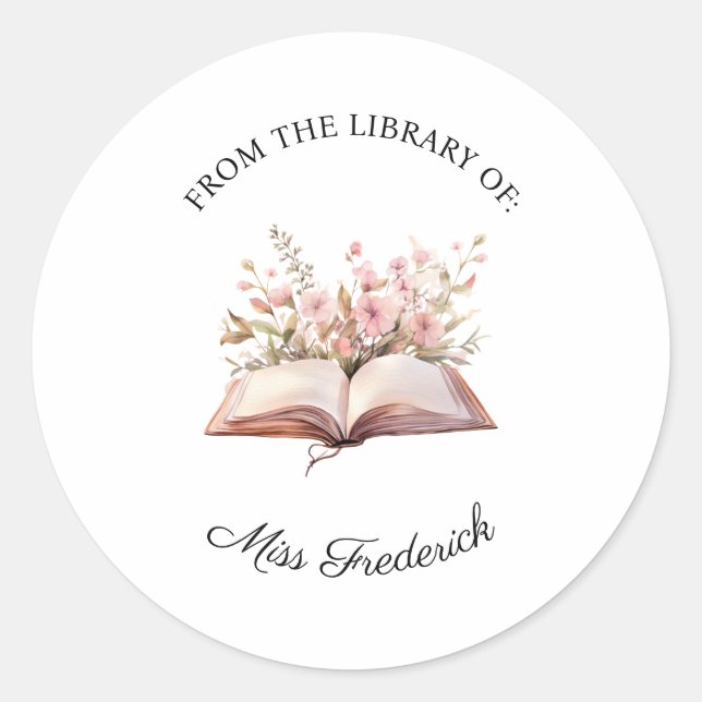 From the Library of Labels, Teachers Classic Round Sticker (Front)