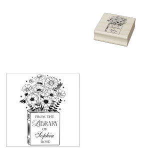 From The Library Of Simple Script Name Rubber Stamp