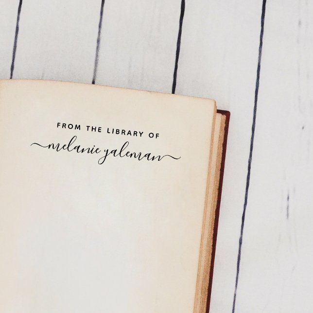 From The Library Of Simple Script Name Rubber Stamp (Creator Uploaded)