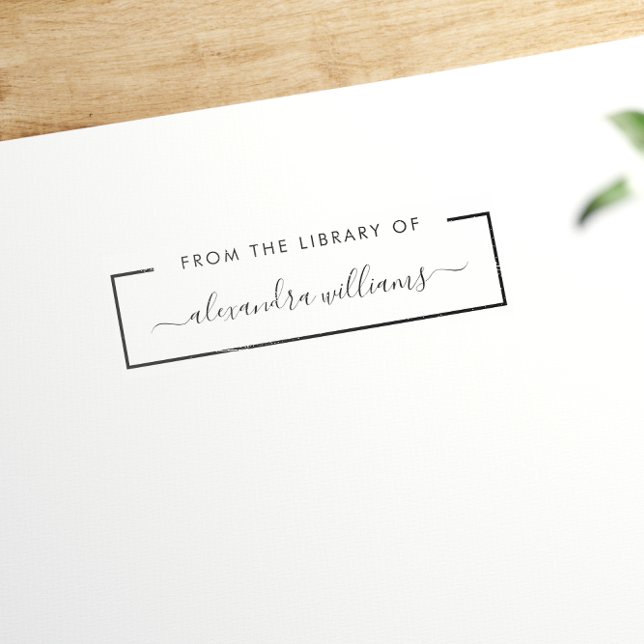 From The Library Of Simple Script Name Rubber Stamp (Creator Uploaded)