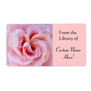 From the Library of Sticker Book Labels Pink Rose