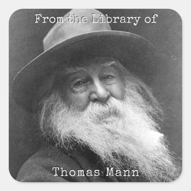 From the Library of Walt Whitman Bookplate Sticker (Front)