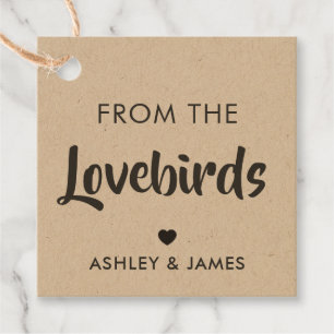 From the Lovebirds Tag, Bird Seed Gift Tag, Kraft Favour Tags