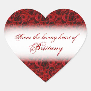 From the loving heart of roses custom stickers